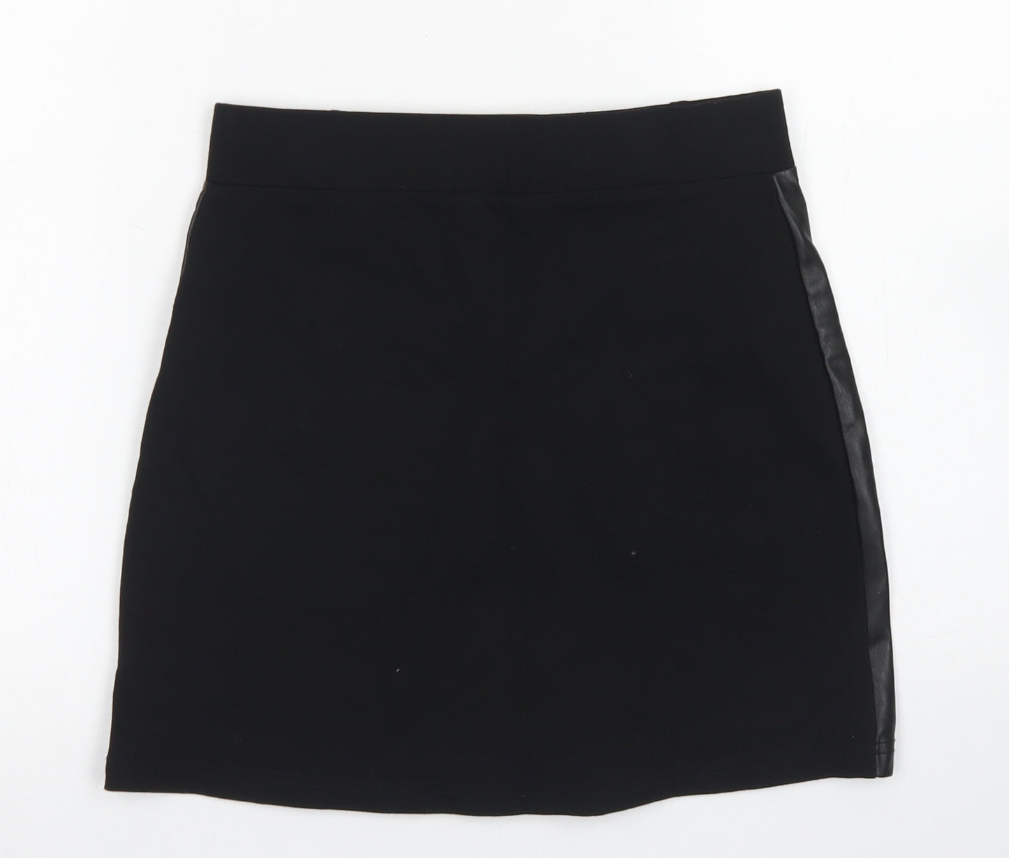 River Island Girls Black Colourblock Viscose Straight & Pencil Skirt Size 11-12 Years  Regular