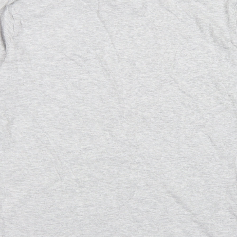 George Girls Grey  Cotton Basic T-Shirt Size 12-13 Years Crew Neck  - Christmas tee