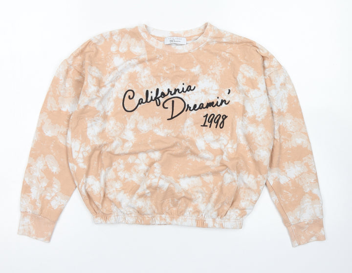 915 Generation Girls Brown  Polyester Pullover Sweatshirt Size S   - Cropped