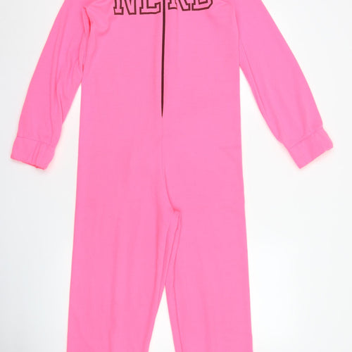New Look Womens Pink Solid Polyester Top One Piece Size S  Zip