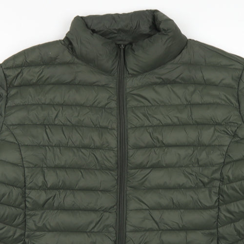 Primark Womens Green   Puffer Jacket Jacket Size M  Zip