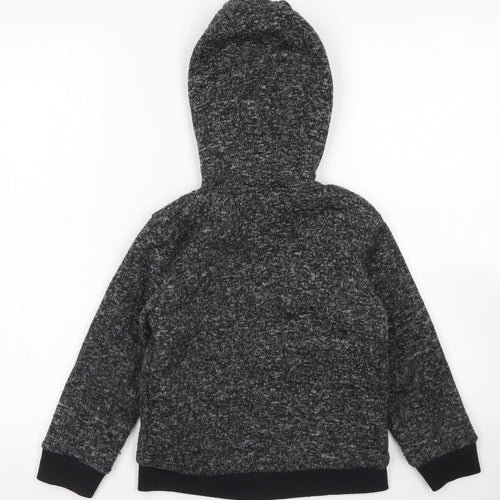 Primark Boys Grey  Polyester Full Zip Hoodie Size 5-6 Years  Zip