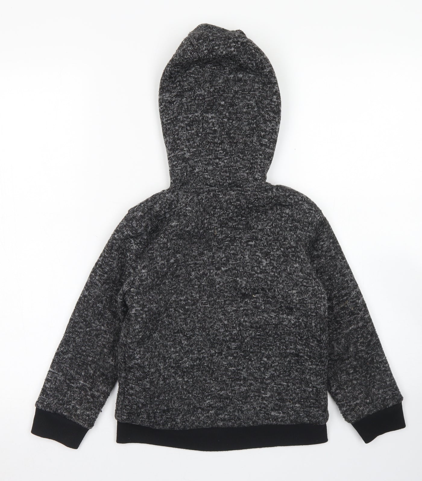 Primark Boys Grey  Polyester Full Zip Hoodie Size 5-6 Years  Zip