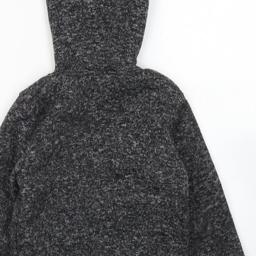 Primark Boys Grey  Polyester Full Zip Hoodie Size 5-6 Years  Zip