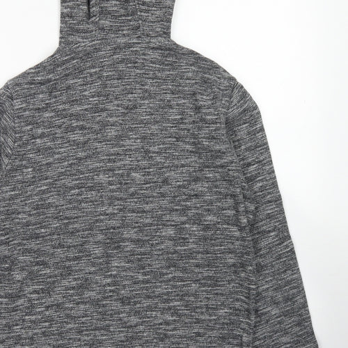 M&S Boys Grey  Cotton Pullover Hoodie Size 13-14 Years  Snap