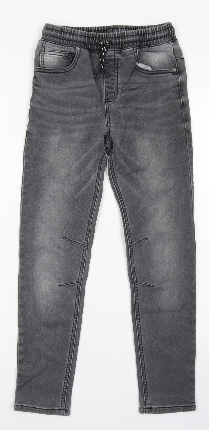 TU Boys Grey  Cotton Skinny Jeans Size 9 Months  Regular Drawstring