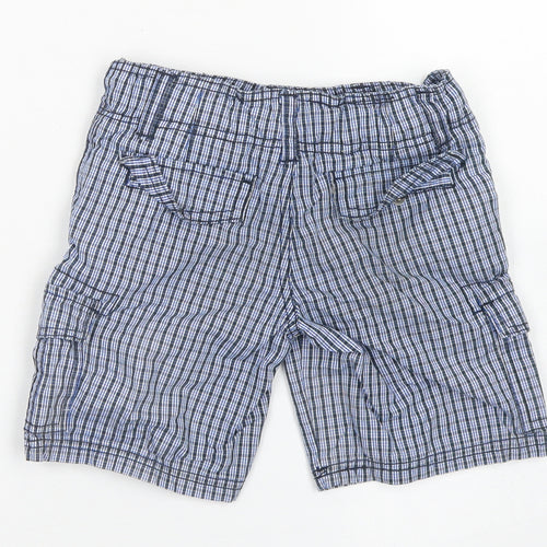 Trespass Boys Blue Plaid Cotton Chino Shorts Size 3-4 Years  Regular