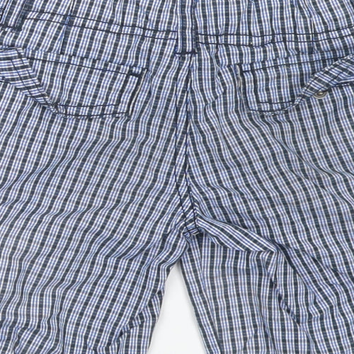 Trespass Boys Blue Plaid Cotton Chino Shorts Size 3-4 Years  Regular