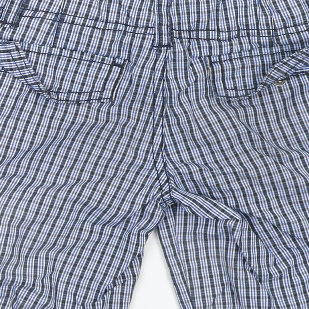 Trespass Boys Blue Plaid Cotton Chino Shorts Size 3-4 Years  Regular