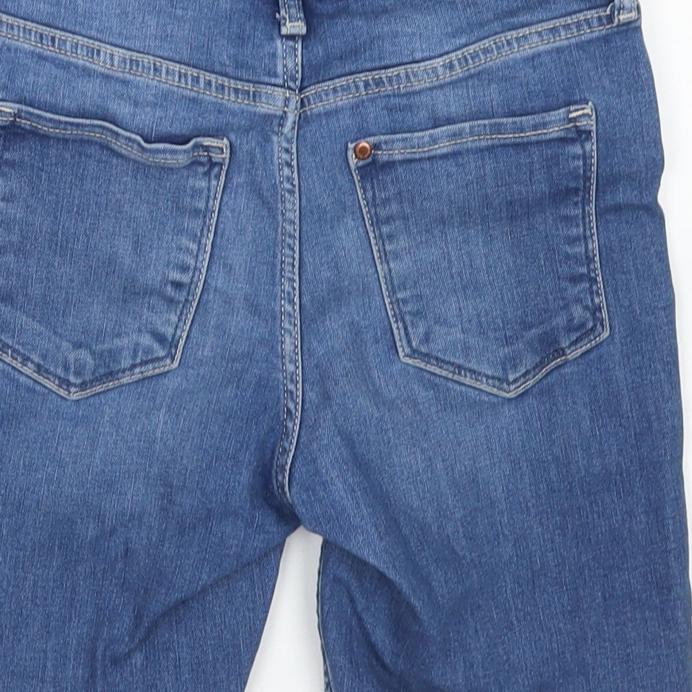 &Denim Girls Blue  Cotton Boyfriend Shorts Size 10 Years  Regular