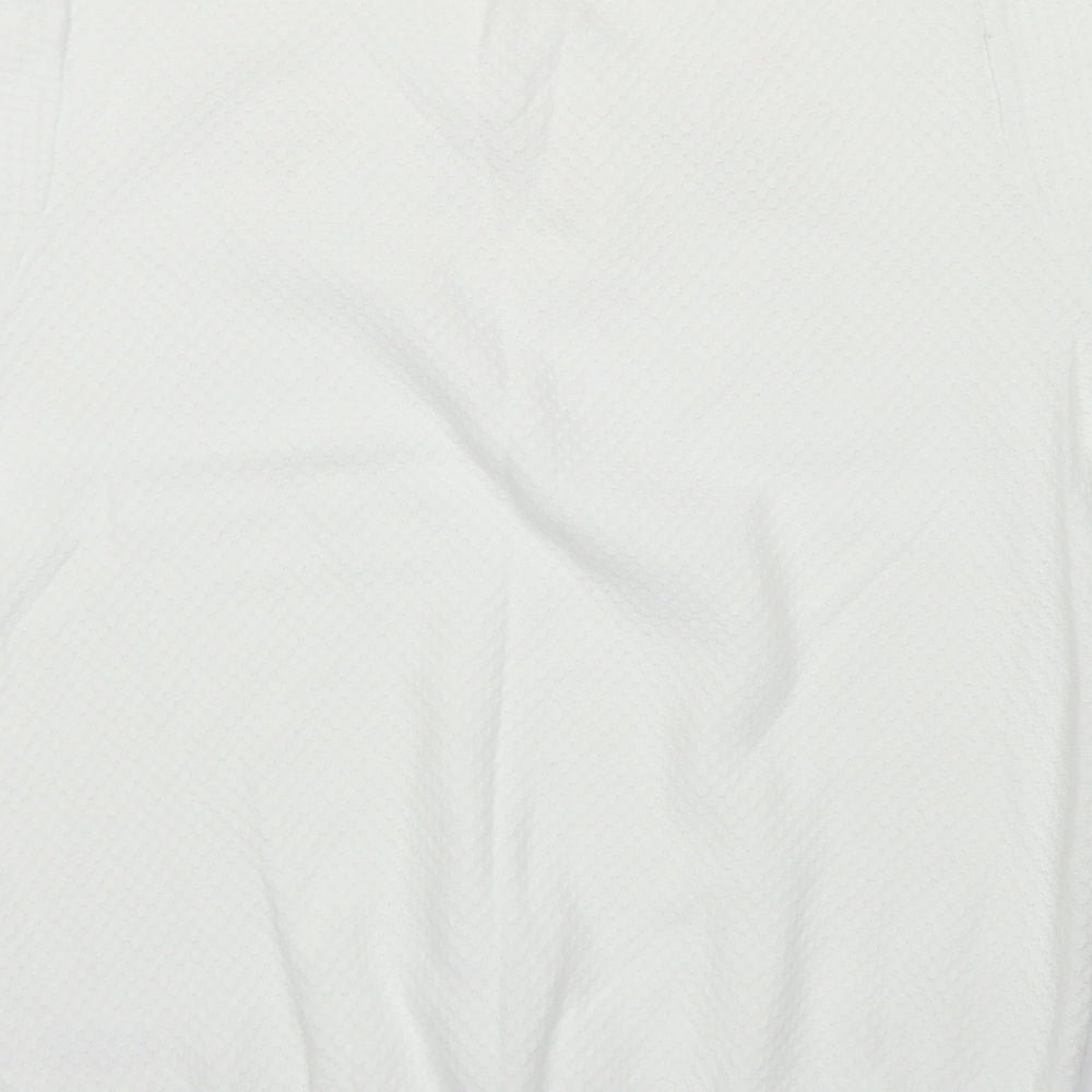 Dorothy Perkins Womens White  Cotton Basic T-Shirt Size 14 Crew Neck