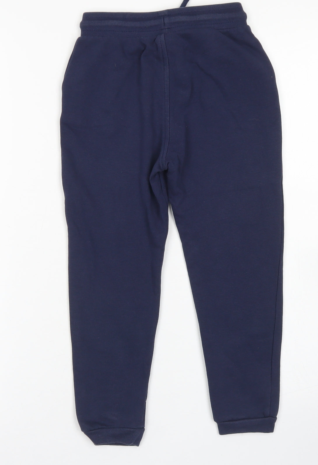 George Boys Blue  Cotton Jogger Trousers Size 5-6 Years  Regular Drawstring