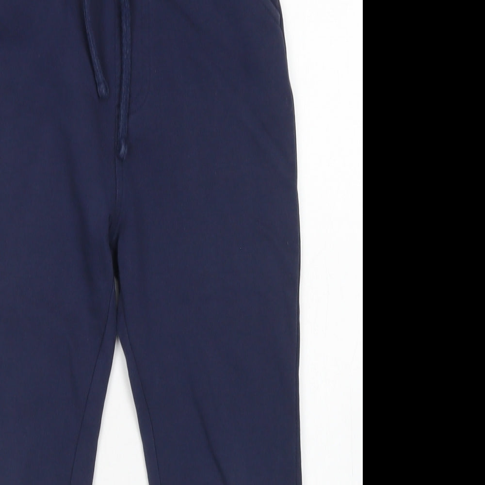 George Boys Blue  Cotton Jogger Trousers Size 5-6 Years  Regular Drawstring