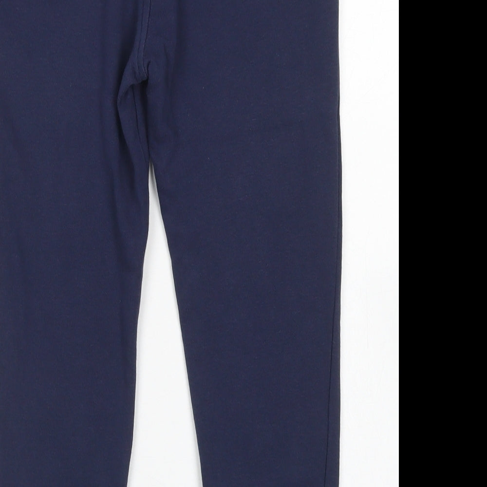 George Boys Blue  Cotton Jogger Trousers Size 5-6 Years  Regular Drawstring
