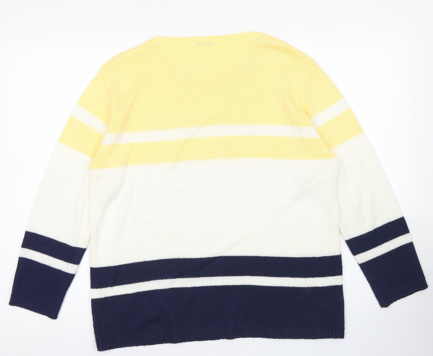 Gerard Womens Blue Crew Neck  Acrylic Pullover Jumper Size M