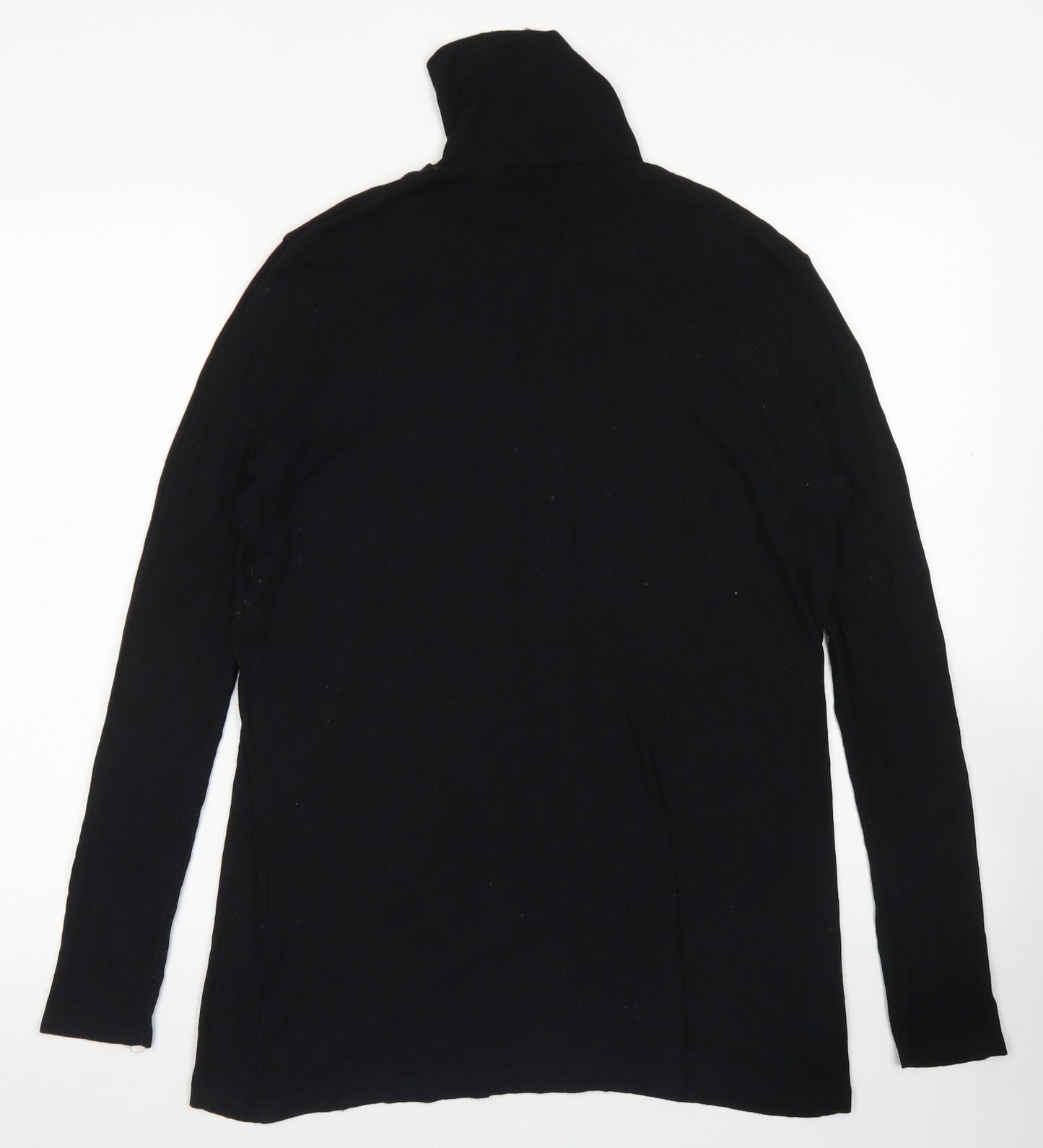 F&F Womens Black  Viscose Basic T-Shirt Size 20 High Neck