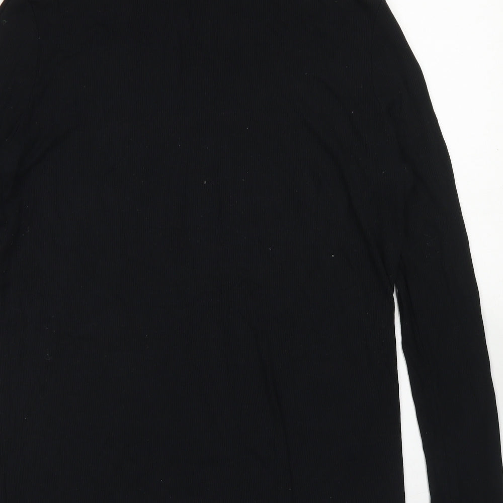 F&F Womens Black  Viscose Basic T-Shirt Size 20 High Neck