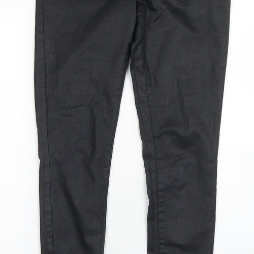 Dorothy Perkins Womens Black  Cotton Skinny Jeans Size 8 L29 in Regular Button