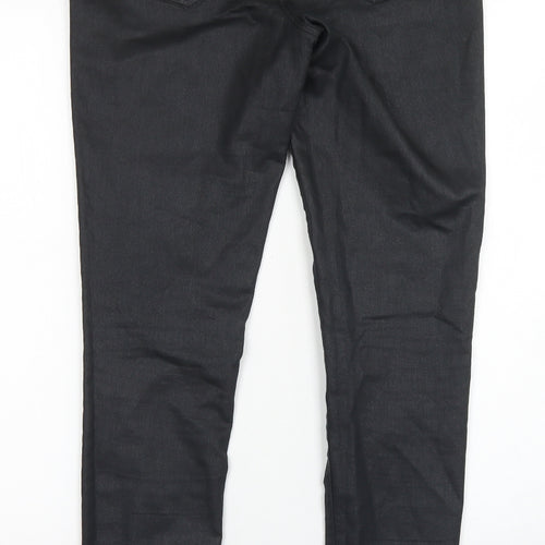 Dorothy Perkins Womens Black  Cotton Skinny Jeans Size 8 L29 in Regular Button