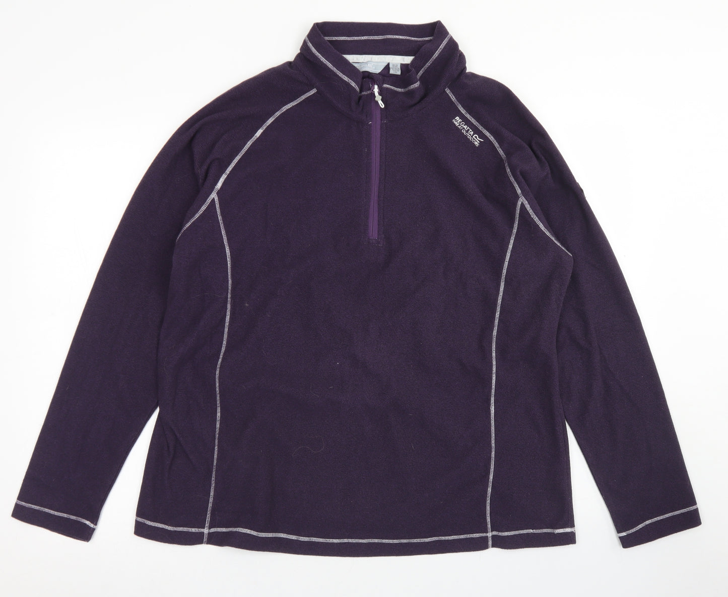 Regatta Womens Purple  Polyester Pullover Sweatshirt Size 20  Zip