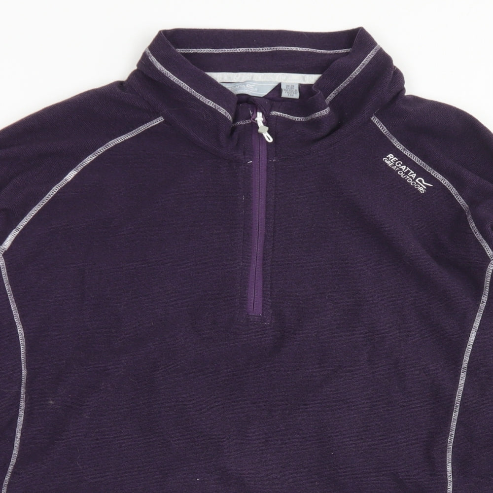 Regatta Womens Purple  Polyester Pullover Sweatshirt Size 20  Zip