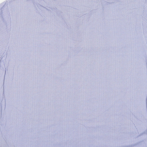 Ted Baker Mens Blue Geometric Cotton  Polo Size M Collared Button