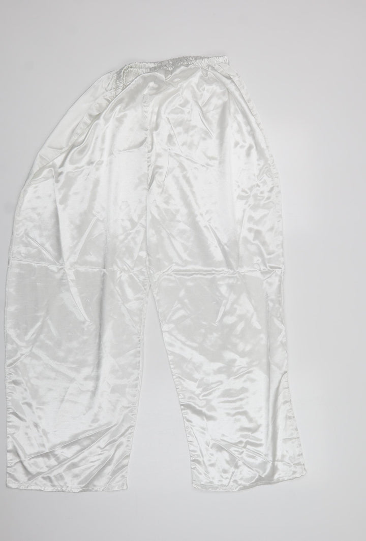Dunnes Stores Womens White  Polyester Bottoms Pyjama Pants Size 18
