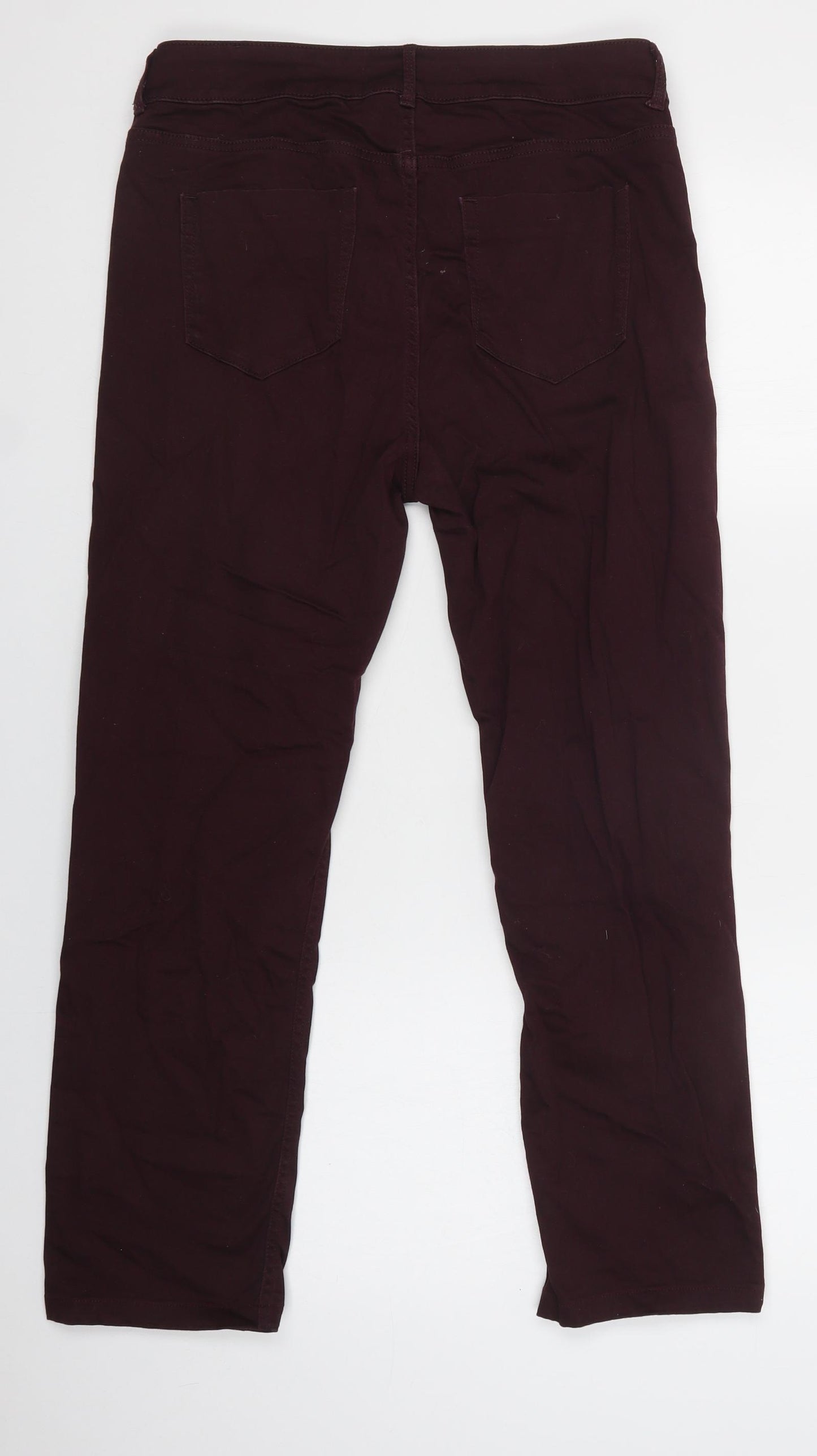 Dunn Womens Purple  Cotton Straight Jeans Size 12 L27 in Regular Button