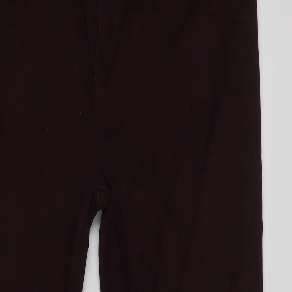 Dunn Womens Purple  Cotton Straight Jeans Size 12 L27 in Regular Button