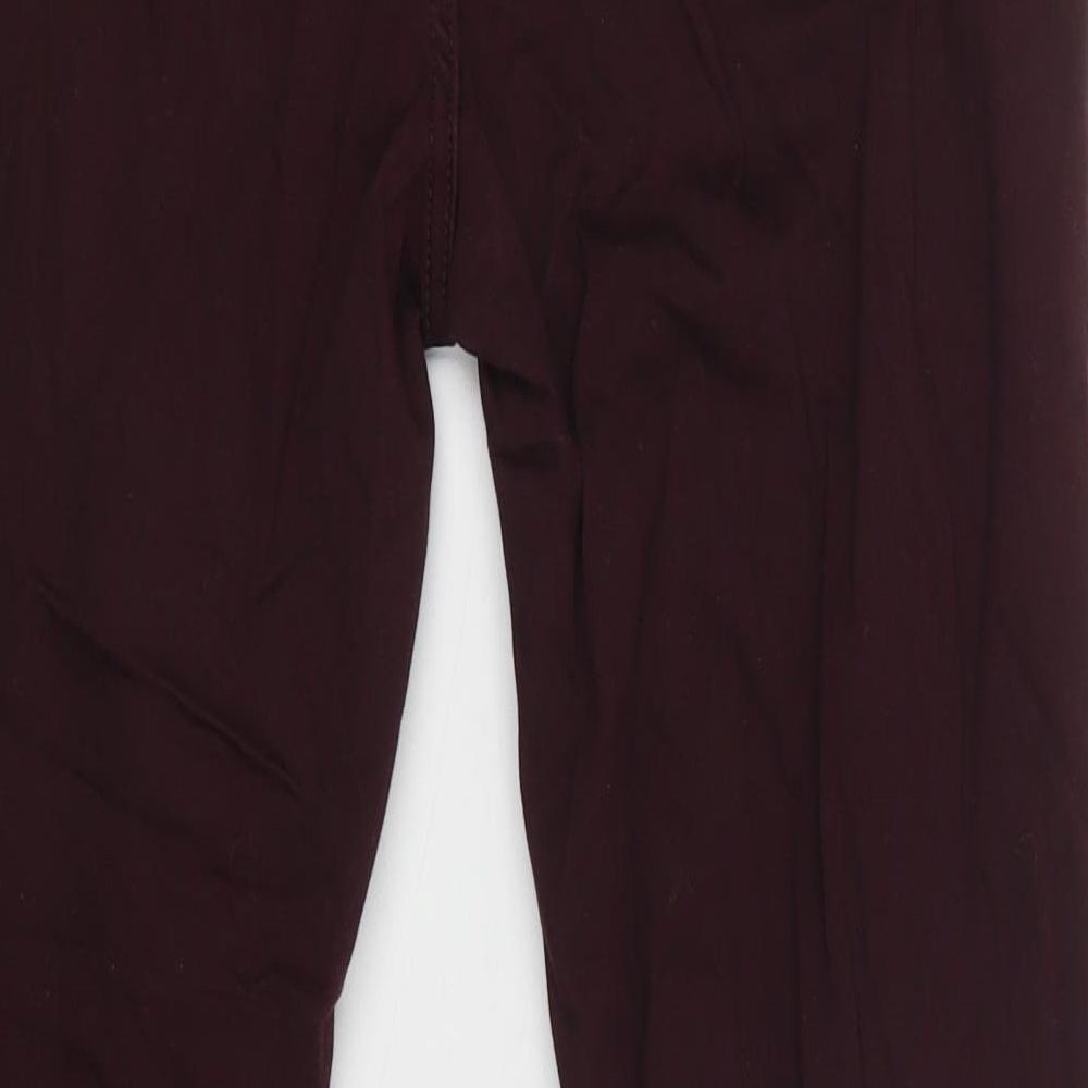 Dunn Womens Purple  Cotton Straight Jeans Size 12 L27 in Regular Button