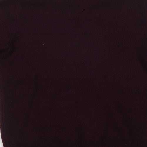 Marks and Spencer Mens Purple Crew Neck  Acrylic Pullover Jumper Size S