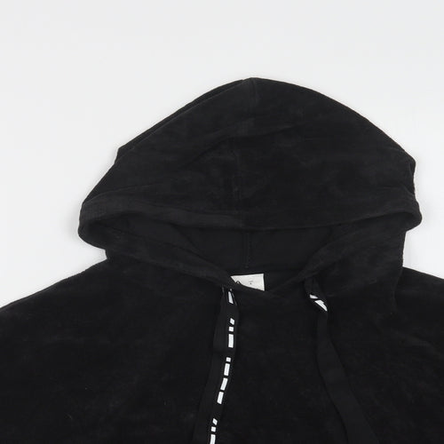 Reebok Womens Black  Cotton Pullover Hoodie Size L