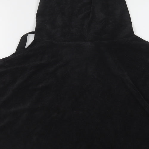 Reebok Womens Black  Cotton Pullover Hoodie Size L