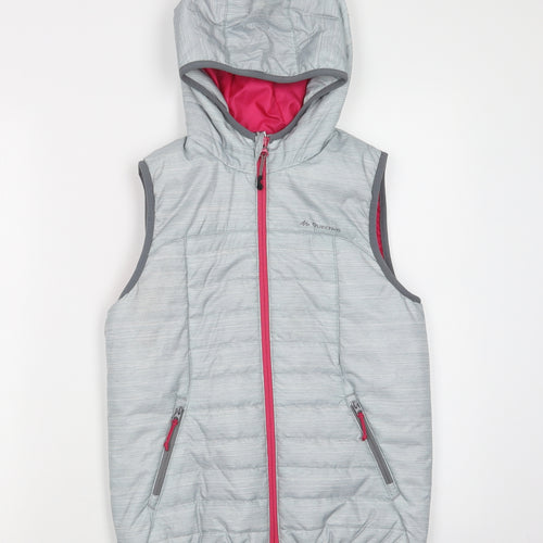 DECATHLON Girls Grey   Jacket Waistcoat Size 12 Years  Zip