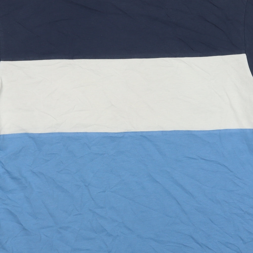 Levi's Mens Blue Colourblock Cotton  T-Shirt Size M Crew Neck