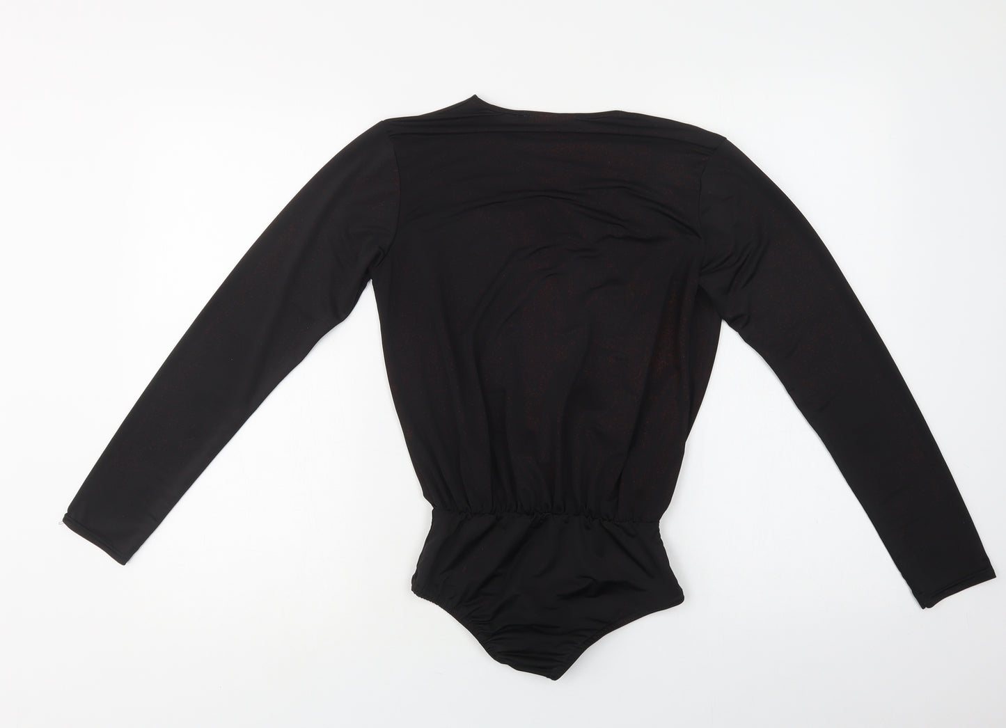 Edge Street Womens Black  Polyester Bodysuit One-Piece Size S  Snap