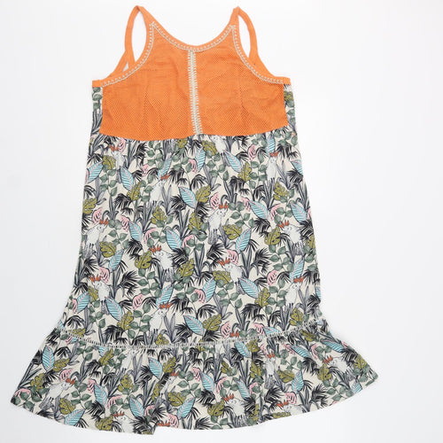 NEXT Womens Multicoloured Floral Cotton Tank Dress  Size 8  Scoop Neck