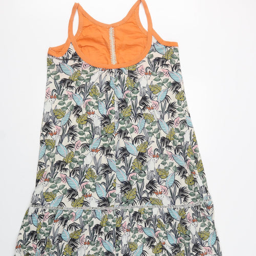 NEXT Womens Multicoloured Floral Cotton Tank Dress  Size 8  Scoop Neck