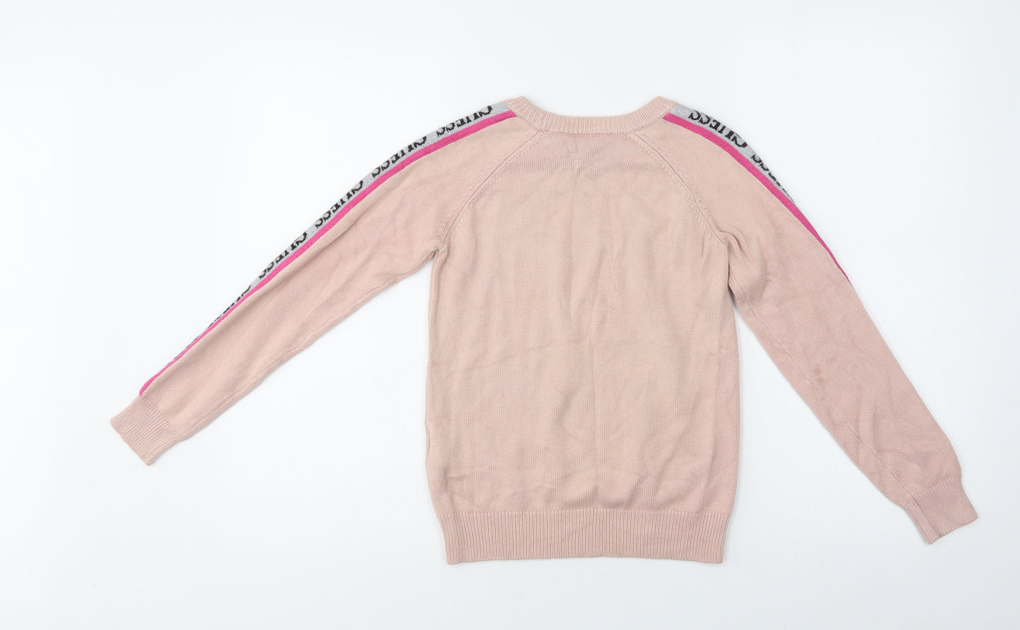 GUESS Womens Pink Crew Neck  Viscose Pullover Jumper Size 10