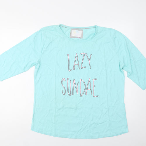 Cote De Moi Womens Blue  Cotton Top Pyjama Top Size 16   - Lazy Sundae