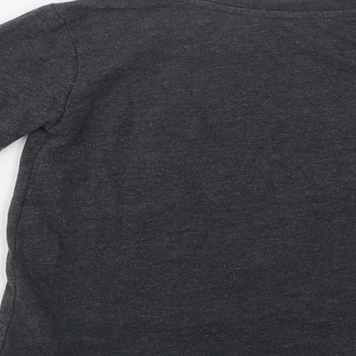 Dunn Boys Grey  Cotton Basic T-Shirt Size 4-5 Years Crew Neck  - Skate