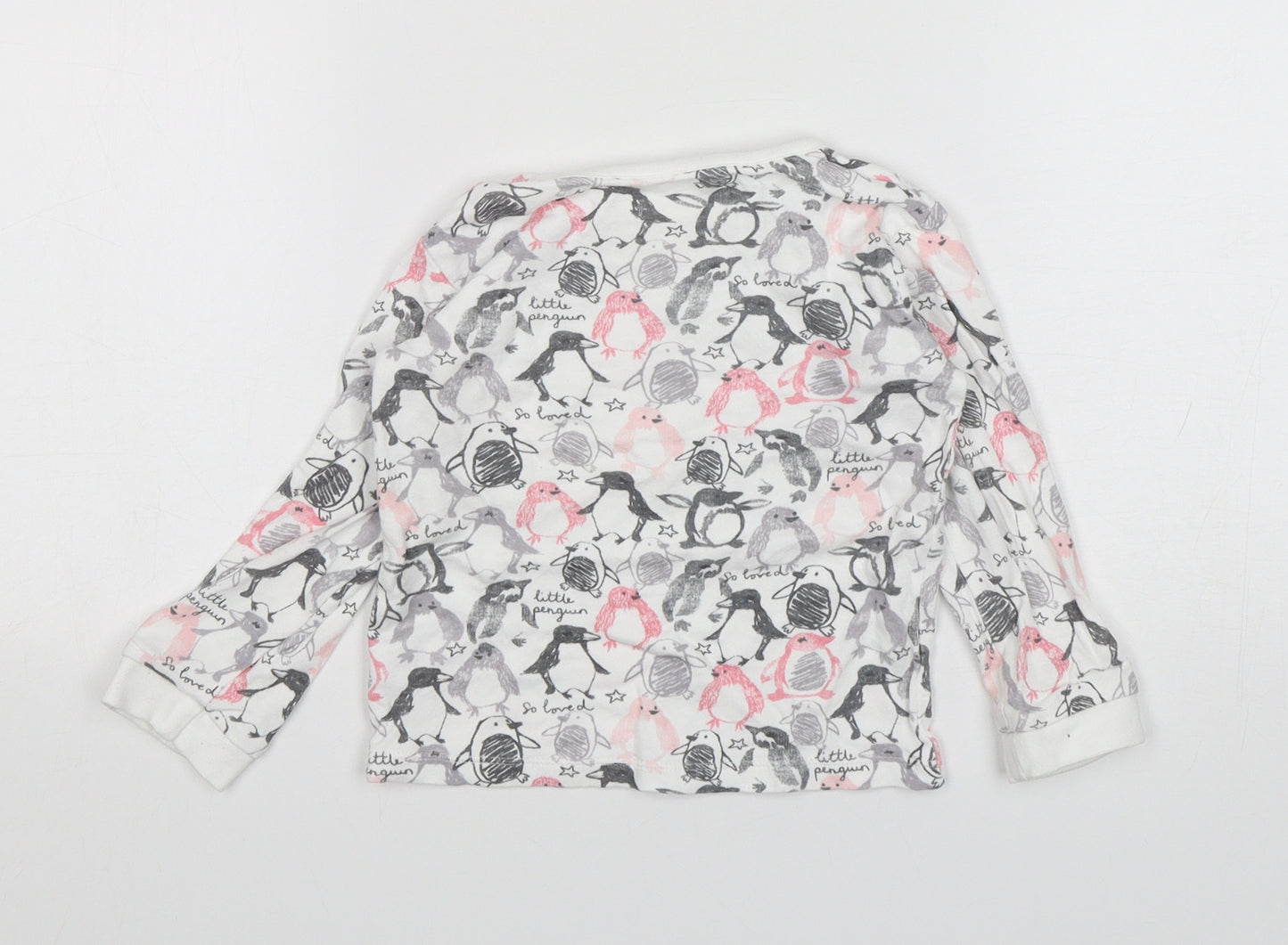 George Girls Multicoloured Animal Print Cotton Basic T-Shirt Size 12-18 Months Round Neck