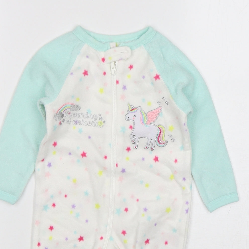 Primark Girls Multicoloured Polka Dot Polyester  One Piece Size 6-9 Months