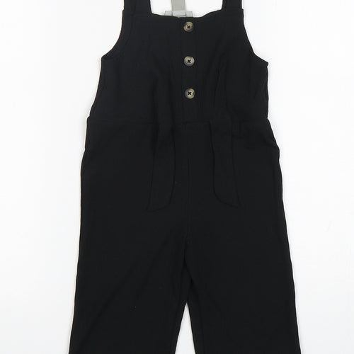 Primark Girls Black  Polyester Catsuit One-Piece Size 9-12 Months