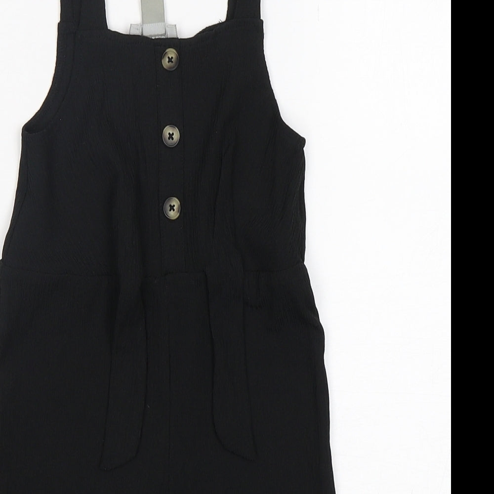 Primark Girls Black  Polyester Catsuit One-Piece Size 9-12 Months