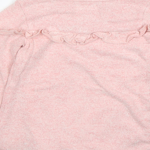 Primark Girls Pink  Viscose Jumper Dress  Size 12-18 Months  Round Neck