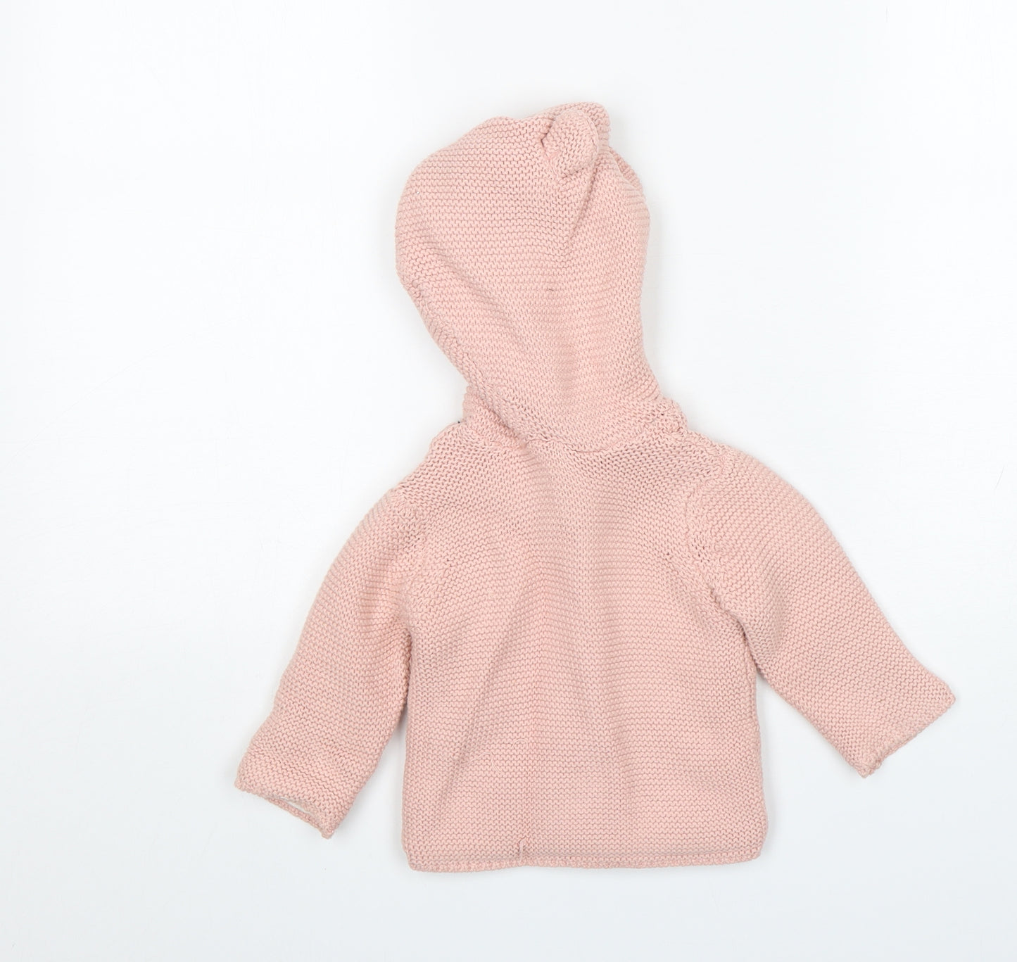 F&F Girls Pink  Cotton Cardigan Jumper Size 3-6 Months