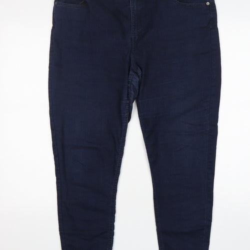 M&S Womens Blue   Skinny Jeans Size 18 L28 in Regular