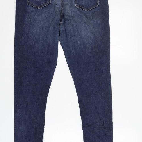 F&F Womens Blue  Cotton Skinny Jeans Size 16 L30 in Regular