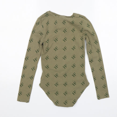 Holyfield Girls Green  Cotton Bodysuit One-Piece Size XS
